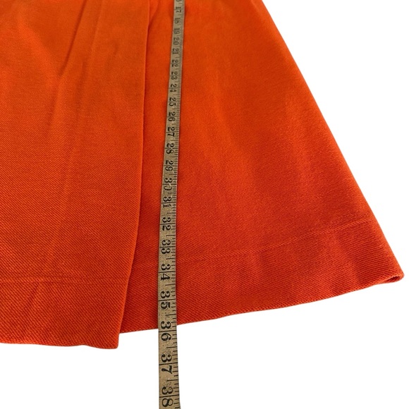 COS Orange Square Neck Mini Dress Structured A-Line Minimalist Cotton Large COS Orange Square Neck Mini Dress Structured A-Line Minimalist Cotton Large